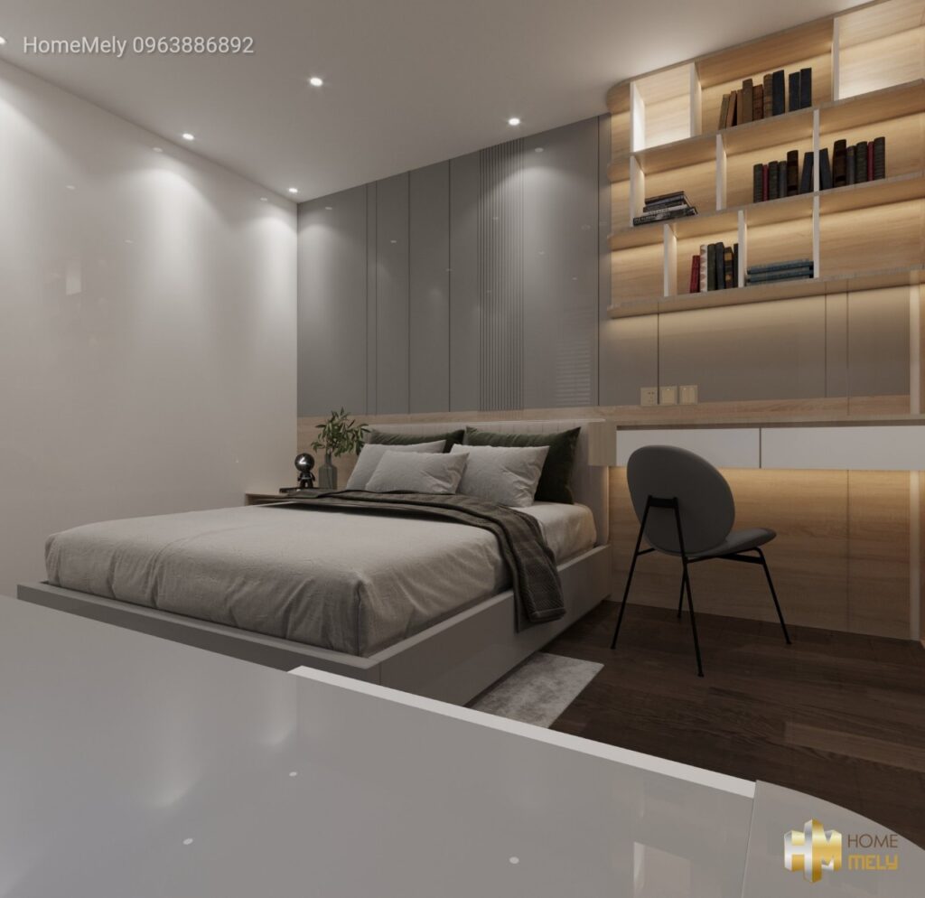 Thiết kế nội thất chung cư bạch đằng hải dương phòng ngủ