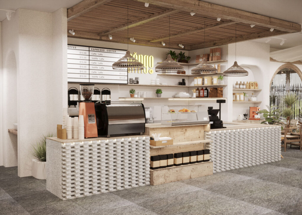 Thiết kế quán cafe nhỏ đẹp phong cách mộc mạc ấn tượng