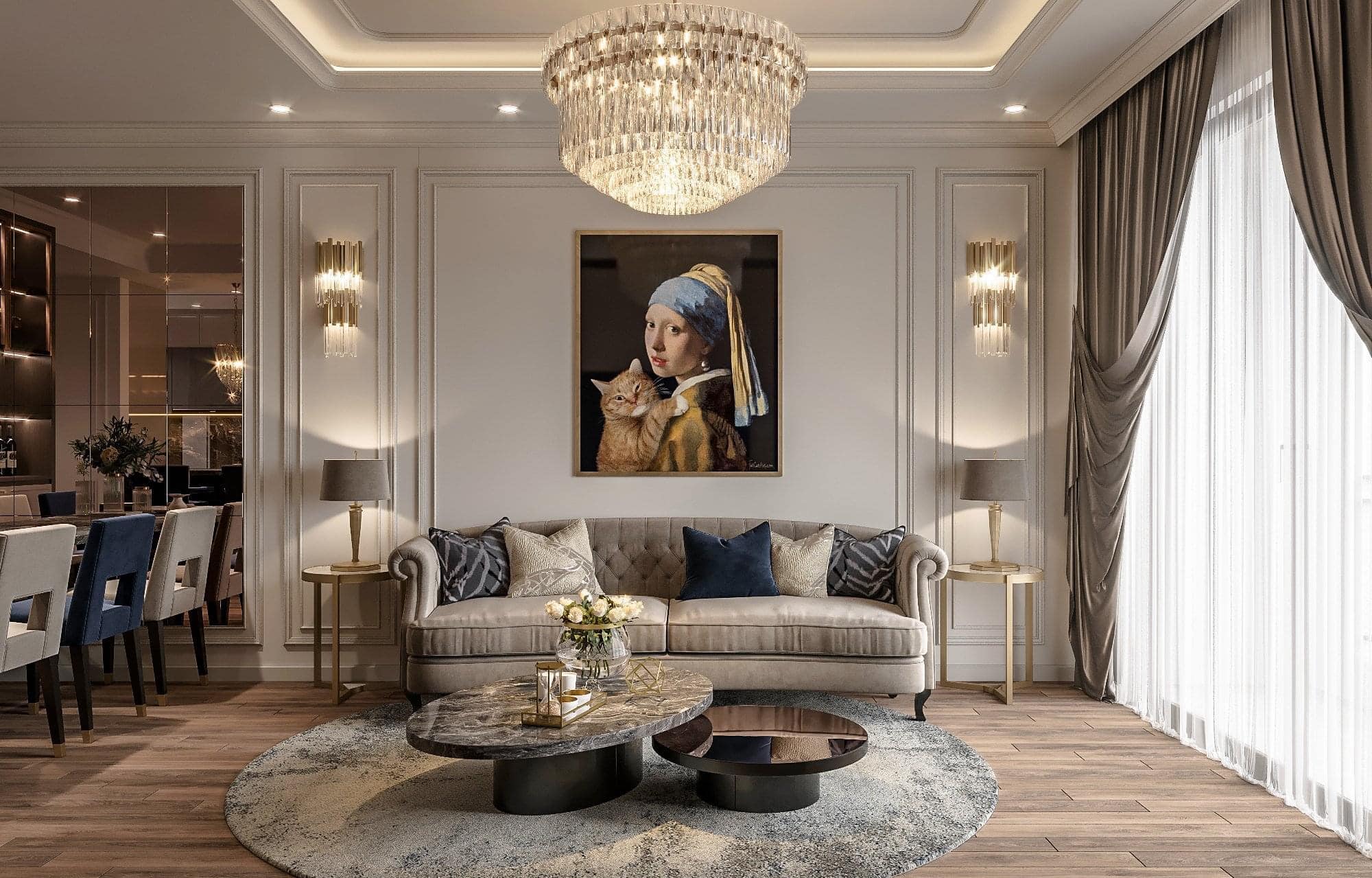 Mẫu thiết kế nội thất tân cổ điển luxury