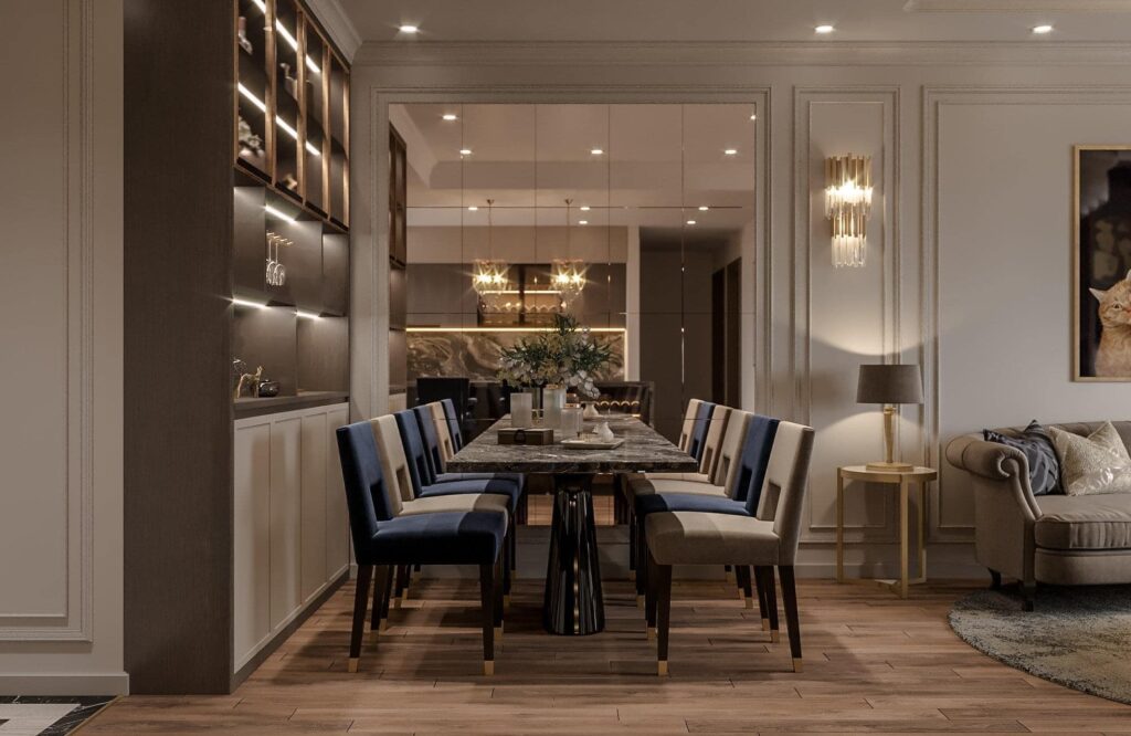 Mẫu thiết kế nội thất chung cư tân cổ điển luxury ấn tượng
