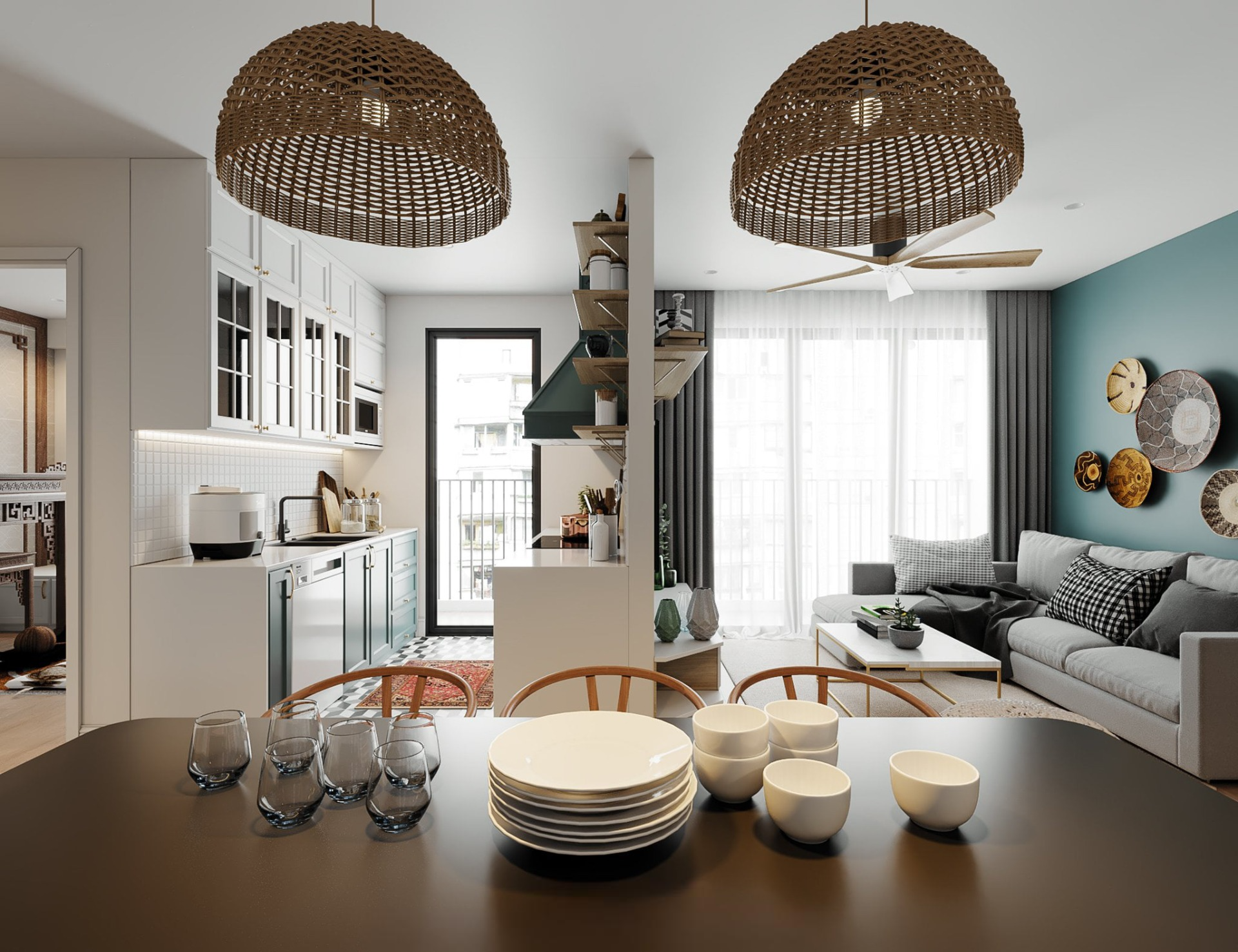 Thiết kế thi công nội thất chung cư phong cách Scanidivian thực tế